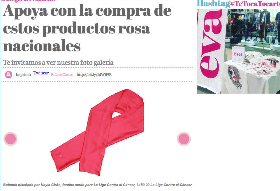 bufanda rosa contra el cancer